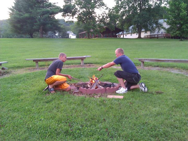at the campfire ring